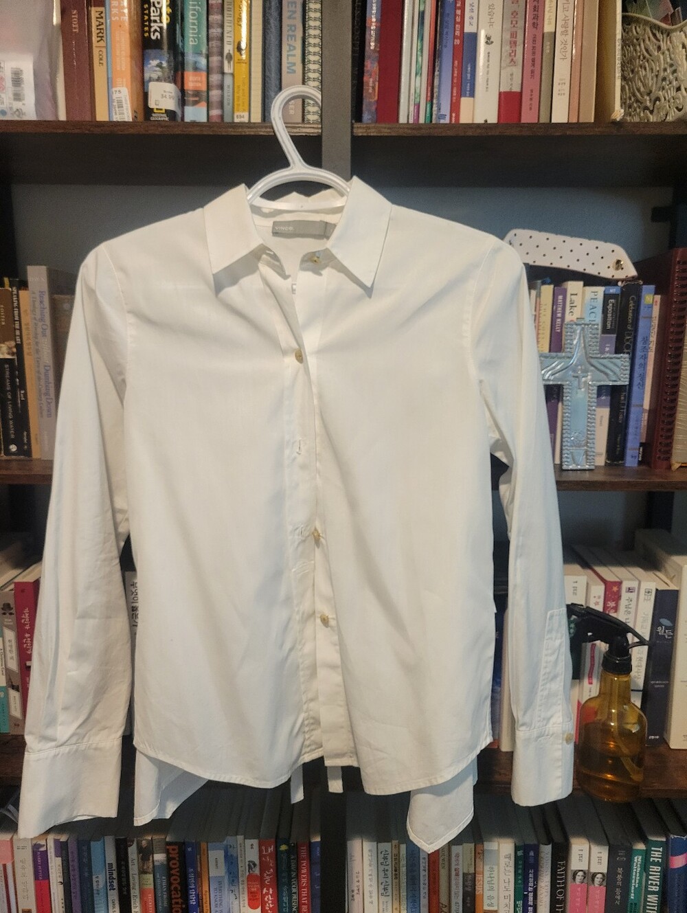 Vince Women's White Shirt - Long Sleeve Button Front